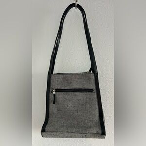 Forum Gray and Black Textured Shoulder Bag
